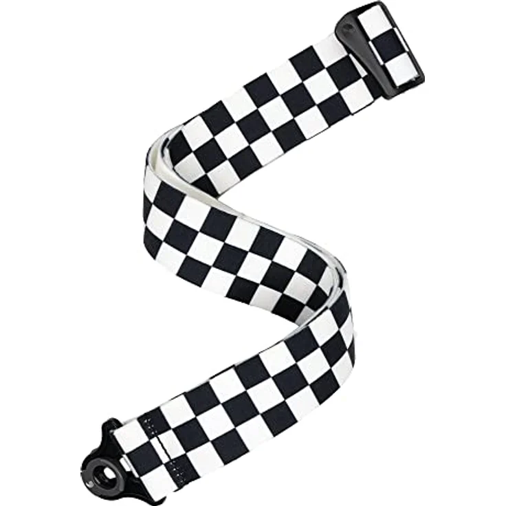 Daddario Auto Lock Gitarrengurt Checkerboard, schwarz-weiß, 50 mm Breite, verstellbar von 76 - 140 cm – Bild 1