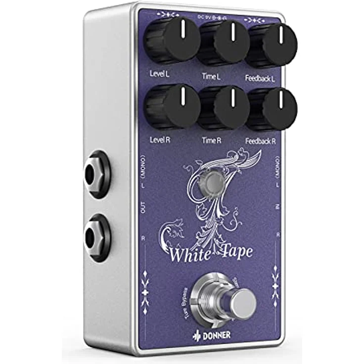 Donner Stereo Delay Pedal, Analoges Delay mit Echo Effekt, True Bypass, 2 unabhängige Kanäle für E-Gitarre, Bass, Synthesizer, Drum Machine – Bild 1