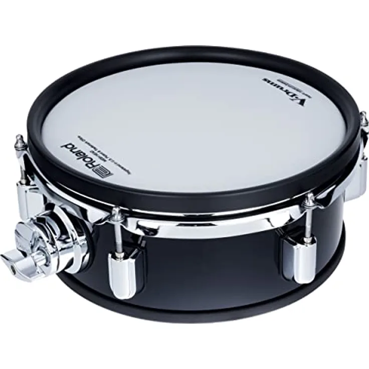 Roland 10"x04" PDA100L-BK Tom Pad, Zwei Zonen, Holzkessel, Mesh Heads, Finish: Schwarz, inklusive Klemme für 10,5mm Tomhalter