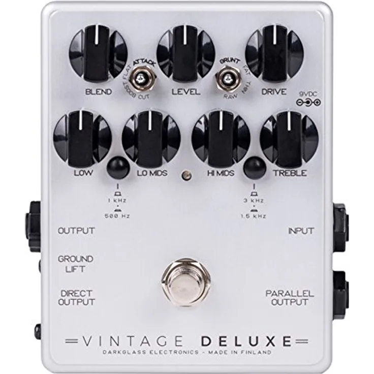 Darkglass Vintage Deluxe v3, Overdrive-Pedal mit 4-Band-EQ und XLR-DI-Ausgang, made in Finland