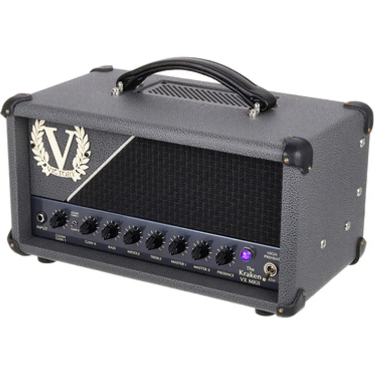 Victory Amplifiers VX Kraken MKII Compact Head, Röhrenverstärker mit 50 Watt, 3 Kanälen, Fußschalter Clean-Modus und Low Power Modus