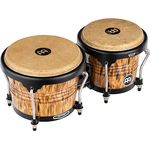 Meinl FWB190LB Marathon Designer Bongos, Leopard Burl, 6 3/4" Macho und 8" Hembra, Gummibaum, handselektierte Büffelfelle, Free Ride System