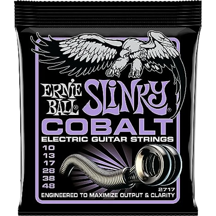 Ernie Ball Ultra Slinky Cobalt E-Gitarrensaiten, Stärke 10–48, erhöhte Leistung durch Cobalt-Legierung und transparente Höhen – Bild 1