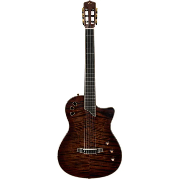 Cordoba Stage Artist Habano Burst, Konzertgitarre mit Fishman Stage Pickup System, Mahagoni und Fichten-Decke, 4/4 Größe, inkl. Koffer