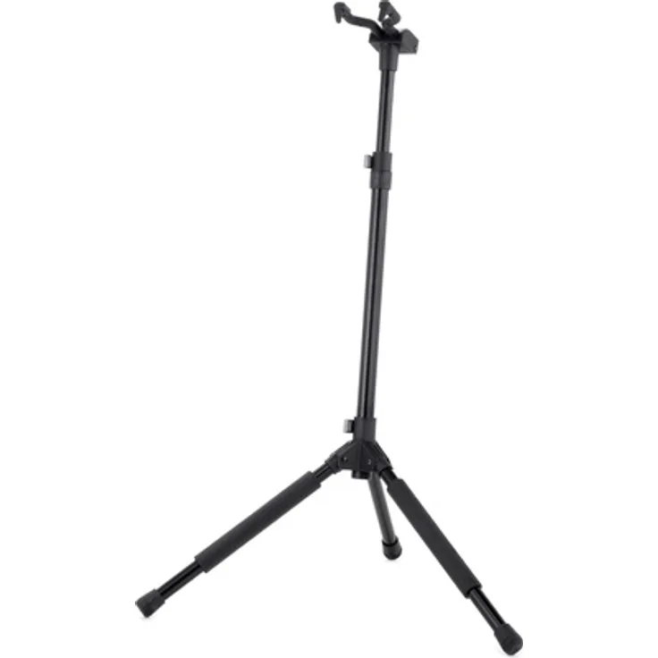 K&M 17670 Guitarstand Memphis Pro, Gitarrenständer mit patentiertem Einhängesystem, höhenverstellbar, Gummipolster zum Schutz der Gitarrenoberfläche, 550/1000 mm, für asymmetrische Formen