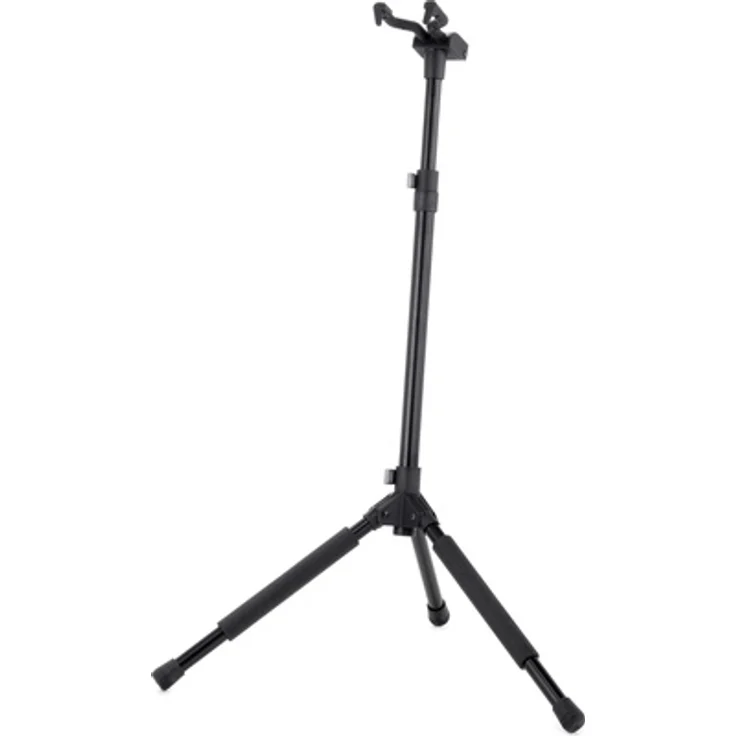 K&M 17670 Guitarstand Memphis Pro, Gitarrenständer mit patentiertem Einhängesystem, höhenverstellbar, Gummipolster zum Schutz der Gitarrenoberfläche, 550/1000 mm, für asymmetrische Formen