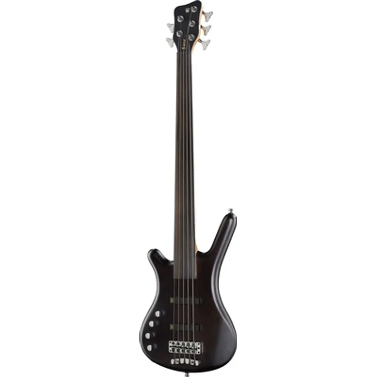 Warwick RB Corvette Basic 5 NBTS LH FL, Fretless 5-Saiter E-Bass mit aktivem MEC J/J Tonabnehmer, Erle Korpus und Nirvana Black Transparent Satin Finish