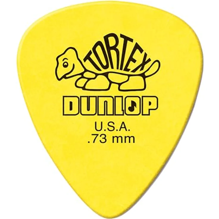 Dunlop Plectrums Tortex STD 0,73mm, Set mit 72 Stück, gelb – Bild 1