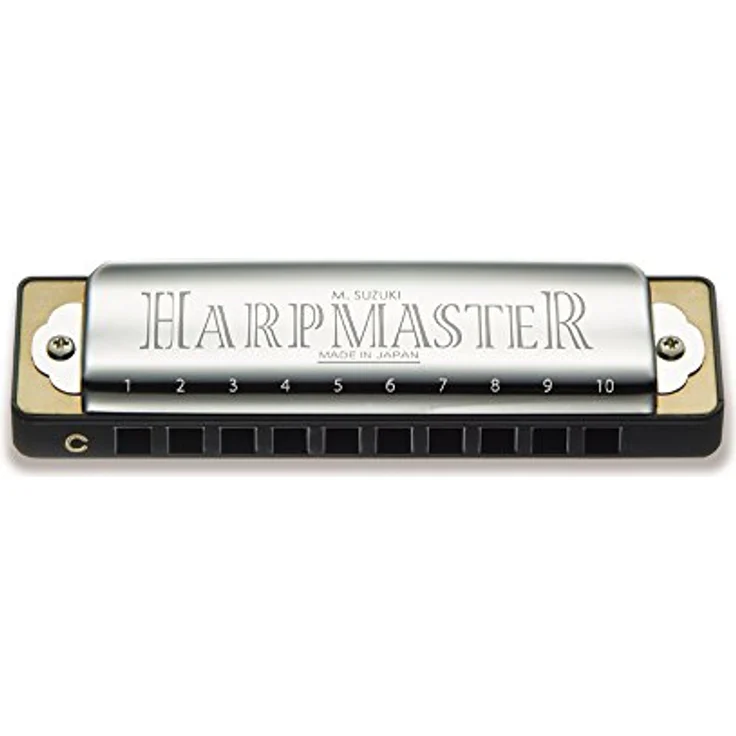 Suzuki MR-200 Harpmaster Db, Blues Mundharmonika mit 10 Kanzellen, ABS Kunststoff Körper und Edelstahl Deckelplatten – Bild 1
