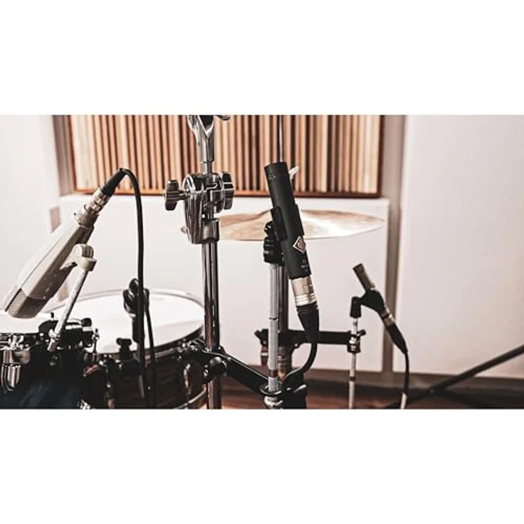 Meinl Percussion Microphone Clamp Set, Halterung für Mikrofon für Beckenständer, Stahl schwarz, 3 Mikrofonklemmen, 3 Mikrofonstangen, platzsparend und vielseitig montierbar – Bild 2