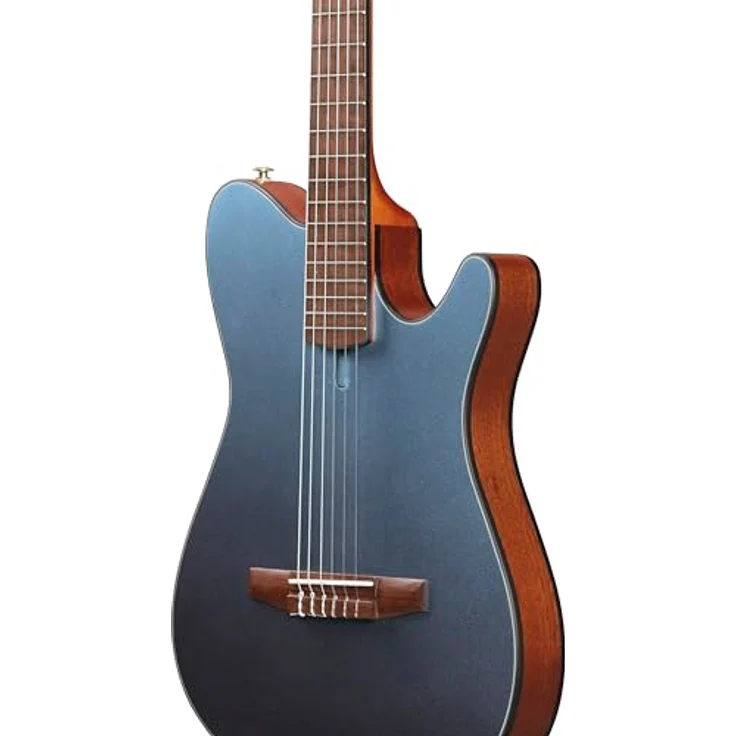 Ibanez FRH10N-IBF, Konzertgitarre mit Tonabnehmer, massive Sitka-Fichte Decke, Indigo Blue Metallic Flat – Bild 2