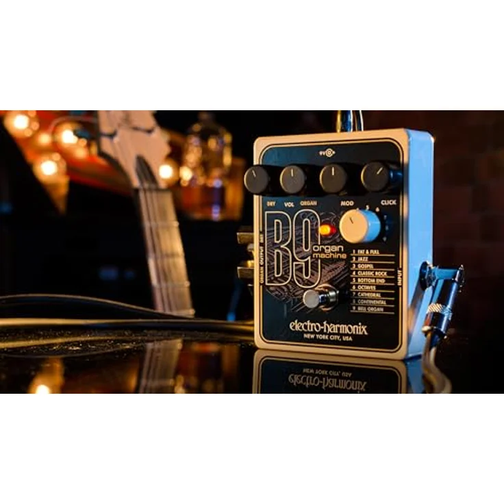 Electro Harmonix B9 Organ Machine, Gitarren Effektpedal mit 9 Presets und Regler für Dry, Organ, Mod und Click – Bild 2
