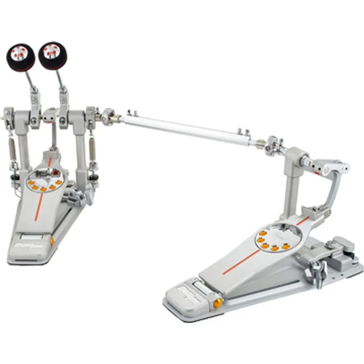Pearl P-3002DL Demon Double Pedal, linkes Modell mit Direct Antrieb, Ninja Kugellager und Duo Deck Longboard, inkl. Koffer