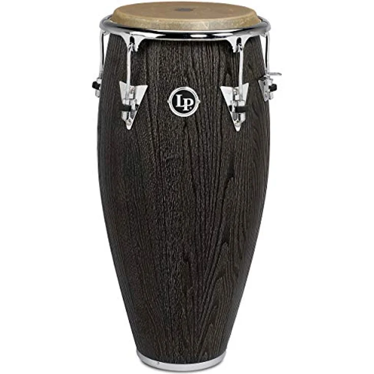 LP 11" Uptown Quinto, Siam Oak Conga mit Sculpted Ash in Ebony Stain, 30" Höhe, handselektiertes Naturfell, chrom Hardware – Bild 2