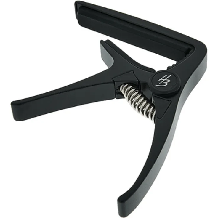 Harley Benton Classical Capo Black, hochwertiger Kapodaster für Klassikgitarre, einhändig bedienbar, ultraleichte Aluminium-Legierung, schwarz