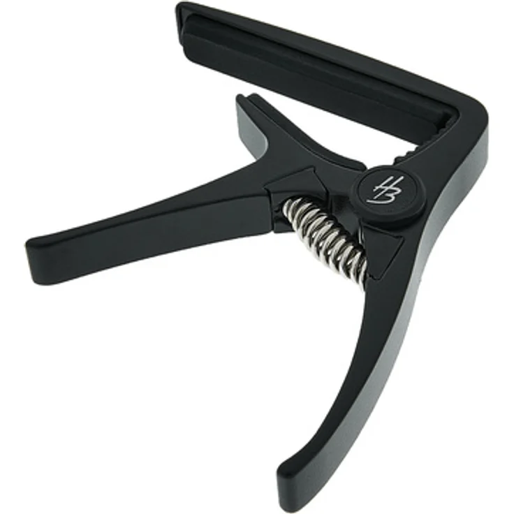 Harley Benton Classical Capo Black, hochwertiger Kapodaster für Klassikgitarre, einhändig bedienbar, ultraleichte Aluminium-Legierung, schwarz