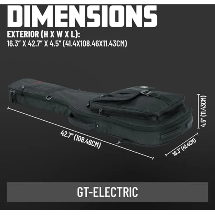 Gator Transit Series Bass Bag GR, Tasche für E-Bässe mit 20 mm Polsterung, grau – Bild 7