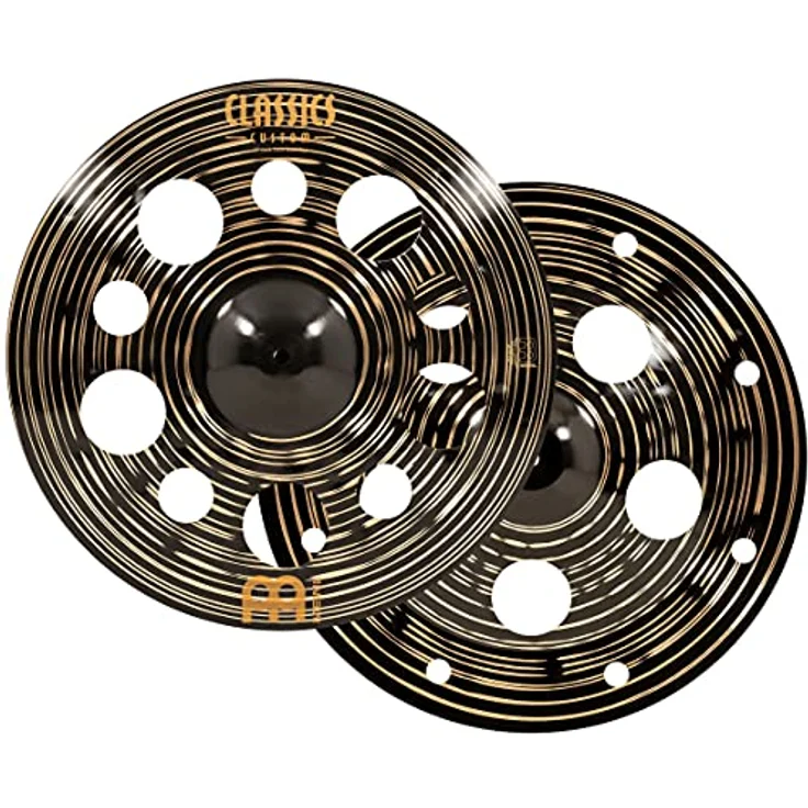 Meinl Cymbals Classics Custom Dark Trash Stack, 18 Zoll Schlagzeugbecken aus B12 Bronze mit dunklem Finish und aggressivem Klang – Bild 4