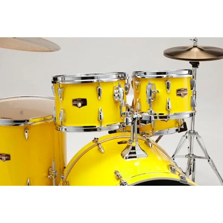 Tama Imperialstar 22" 5-teiliges Schlagzeugset, Electric Yellow, mit 6-lagigen Pappelholzkesseln und Chrom Hardware – Bild 4