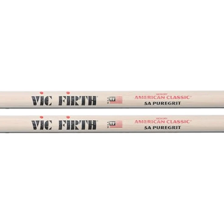 Vic Firth 5APG Pure Grit, Drumsticks aus Hickory mit tränenförmigem Kopf, ideal für schwitzige Hände und Rock, Länge 406mm, Durchmesser 14,4mm – Bild 2