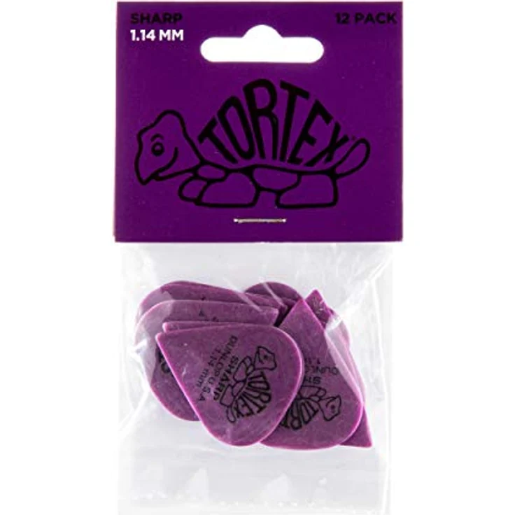 Jim Dunlop Plektrum Tortex Sharp 1,14 mm, 12 Stück, präzise Picken und Strumming – Bild 4