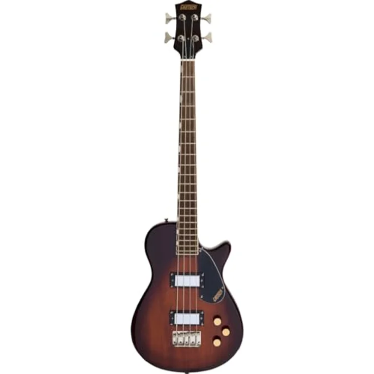 Gretsch Streamliner Jet Club Bass HVNA BRST, E-Bass mit Nato Korpus, Havana Burst, Single-Coil Tonabnehmer und geschraubtem Hals – Bild 2