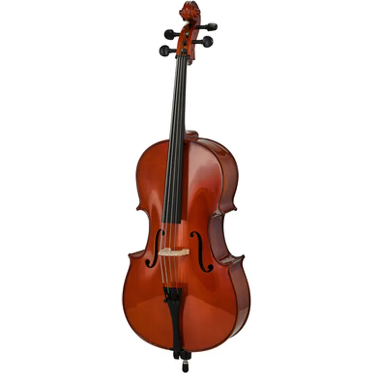 Roth & Junius RJC Cello Set 1/8, vollmassives Cello mit Fichtendecke und Ahornboden, inkl. Tasche und Holzbogen