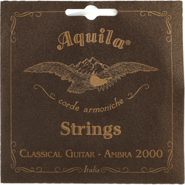 Aquila 150C Ambra 2000 Classical, Diskant-Saiten für Klassische Gitarre, Nylgut, normaler Saitenzug, 3er Set