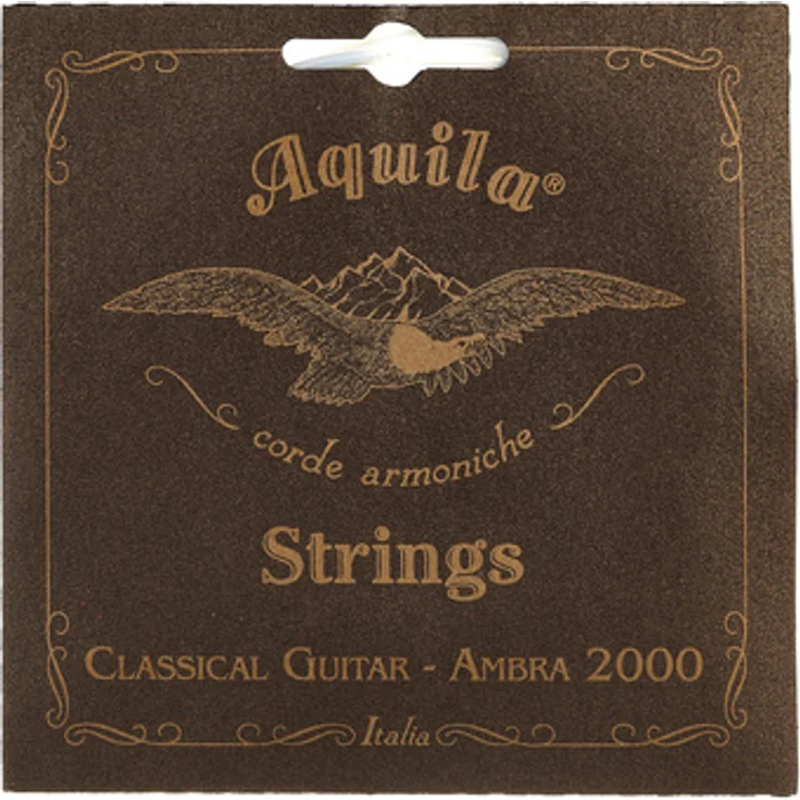 Aquila 150C Ambra 2000 Classical, Diskant-Saiten für Klassische Gitarre, Nylgut, normaler Saitenzug, 3er Set