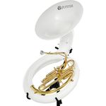 Jupiter JSP1000B Bb-Sousaphone, Fiberglas weiß lackiert, 3 Perinetventile, inkl. Gigbag und Zubehör