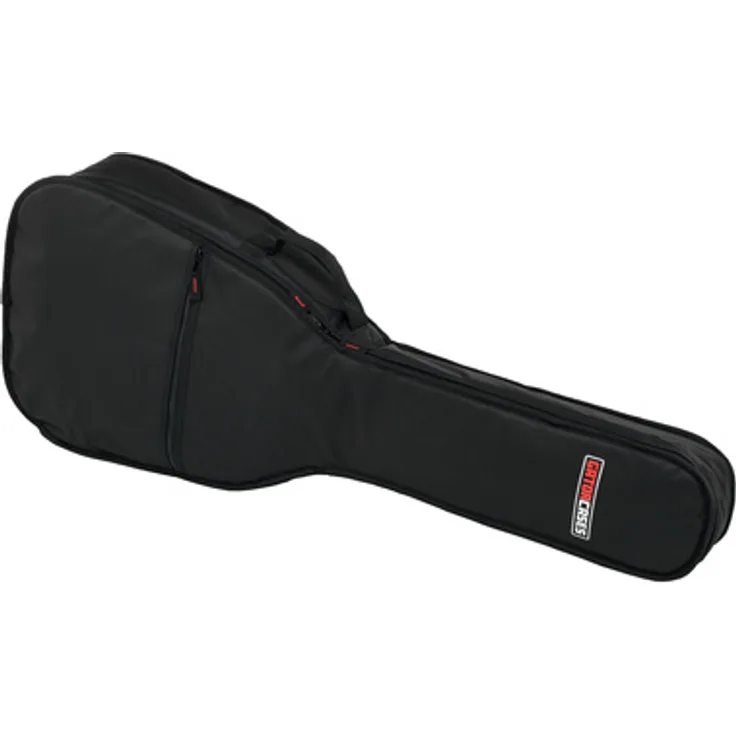 Gator GBE-Dread, Gigbag für Dreadnought Westerngitarren, 10 mm Polsterung, robustes 600-Denier Nylon, Rucksackgarnitur, Außentasche