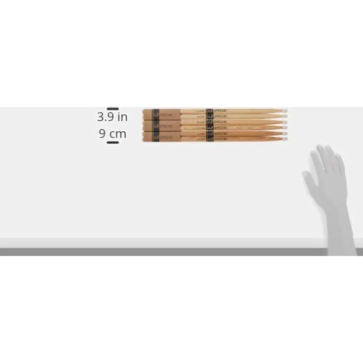 ProMark LA Specials Drumsticks 5B Hickory, ovaler Nylonkopf, 3 Paar für Studio und Live, 40,6 cm – Bild 5