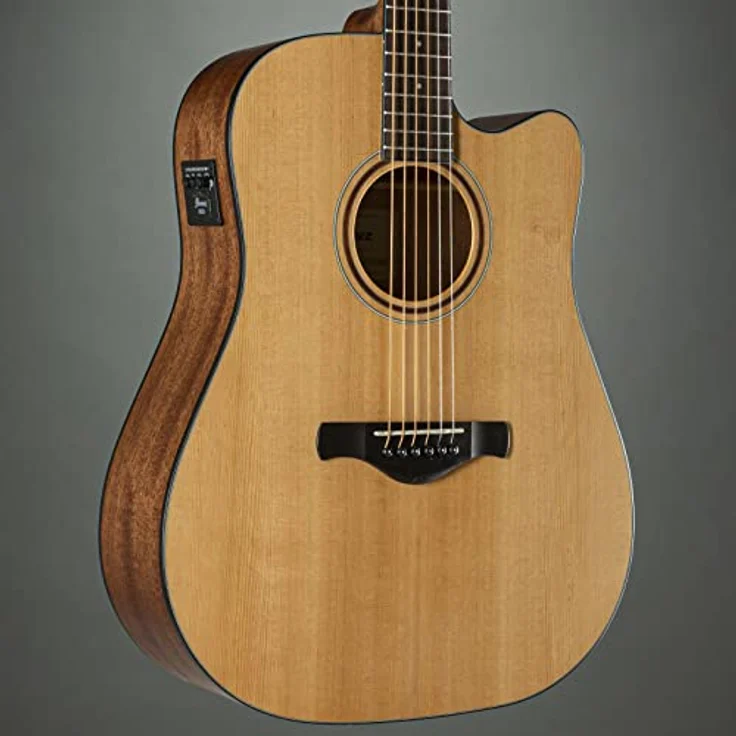 Ibanez AW65ECE-LG, Westerngitarre Dreadnought Cutaway mit massiver Zederndecke, Okume Boden und Zargen, Fishman Sonicore Tonabnehmer, Farbe: Natur – Bild 7