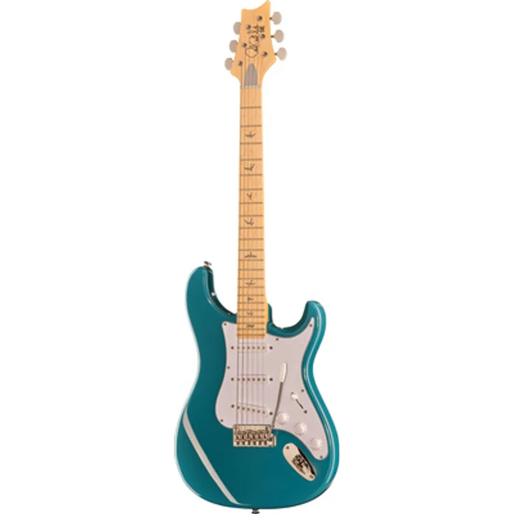 PRS SE John Mayer Silver Sky, E-Gitarre mit Pappel Body, Ahorn Hals und 3x Singlecoil Pickups, Nylon Blue