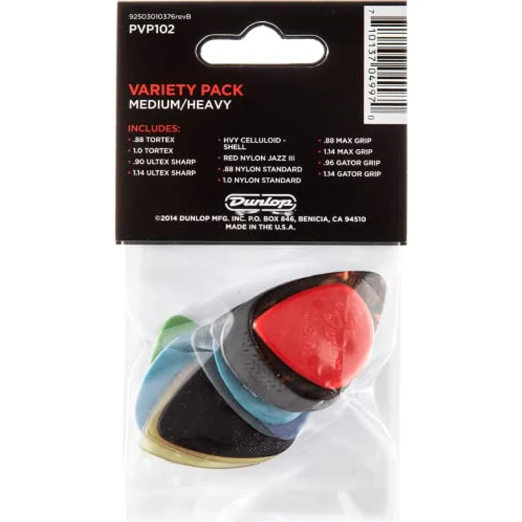 Jim Dunlop PVP 102 Variety Picks MED/HVY, 12er-Set Plektren für Gitarristen – Bild 2