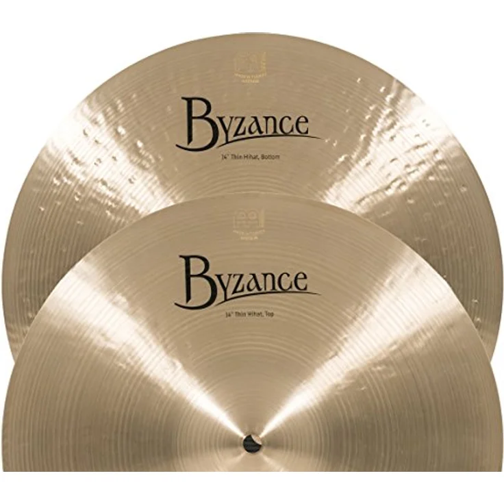 Meinl Cymbals Byzance Traditional Hihat Thin 14 Zoll, handgehämmert aus B20 Bronze, traditionelles Finish, schnelles und spritziges Spiel, vielschichtiger Sound – Bild 4