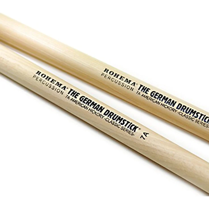 Rohema 7A Hickory Drumsticks, lackiert, 395mm Länge, 13,8mm Durchmesser, Made in Germany – Bild 5
