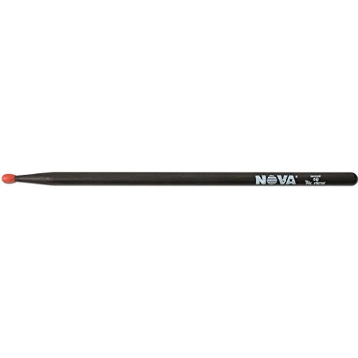 Vic Firth 5BNB Nova Hickory Schlagzeugstöcke, Nylonkopf, schwarz, 406 mm Länge, 15,1 mm Durchmesser, ovale Kopfform – Bild 4