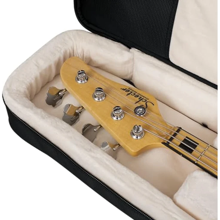 Gator G-PG Bass Guitar Bag, professionelles E-Bass Gigbag mit Micro-Fleece Interior, abnehmbaren Rucksacktrageriemen, in schwarz – Bild 15