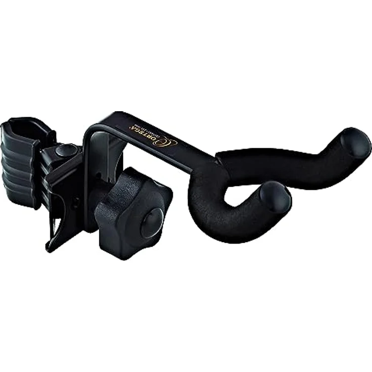 Ortega OMUH-BK Ukulele Holder, Halter für Ukulelen und Mandolinen, schwarz, mit starkem Klemmsystem für Stative bis 35mm Durchmesser – Bild 1