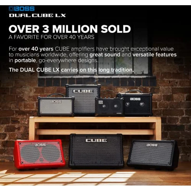 BOSS DUAL Cube LX Gitarrenverstärker, vielseitiger Desktop-Verstärker mit professionellen Sounds und robuster Konstruktion – Bild 3