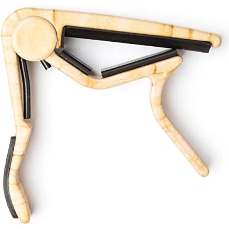 Dunlop Trigger Capo Acoustic Flat M, Kapodaster für klassische und Westerngitarren mit flachem Griffbrett, Farbe: Ahorn – Bild 1