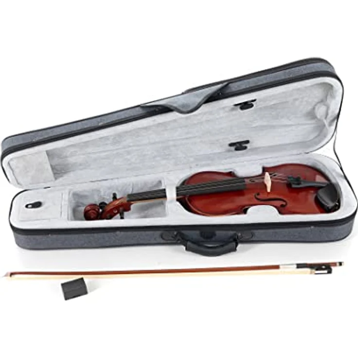 Gewa Pure Violinset EW 4/4, Violine mit massiver Fichtendecke, ebenholz Griffbrett, dunkelrotbraunem Lack und leichten Etui – Bild 10