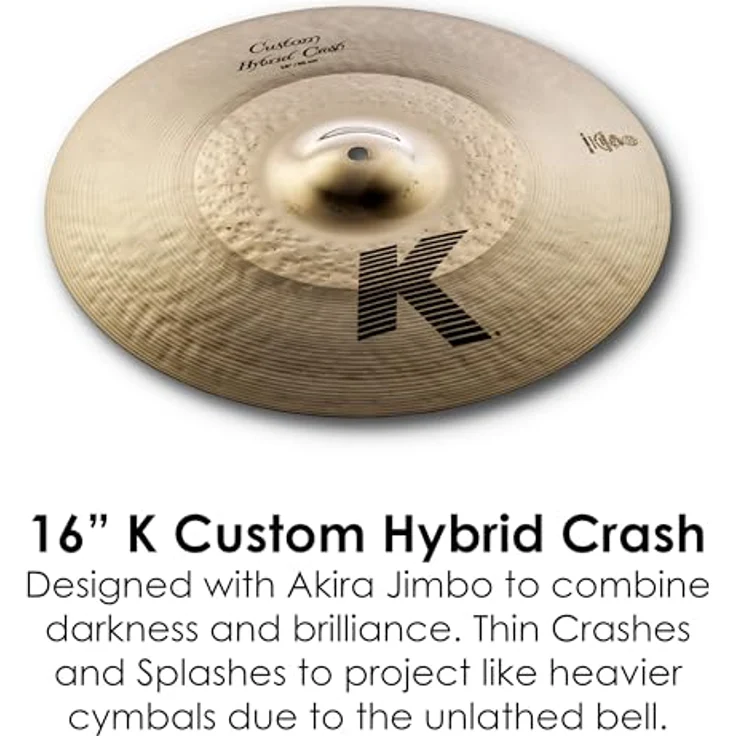 Zildjian K Custom Hybrid Spezial Pack, Schlagzeugbecken-Set mit 14 Zoll Hi-Hats, 16 Zoll Crash, 20 Zoll Ride und 18 Zoll Crash – Bild 4