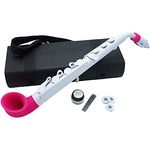 Nuvo jSAX 2.0, Saxophon in C, weiß-pink, mit ABS- und Silikon-Konstruktion, inklusive Kunststoffblätter und Etui für Anfänger