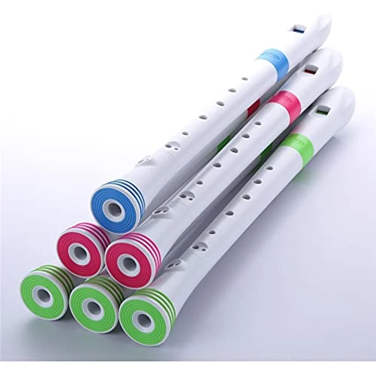 Nuvo Soprano Recorder, Blockflöte in weiß-grün, barocke Griffweise, Stimmung C, Doppelloch, Leicht-Polymer Korpus, TÜV geprüfte Materialien – Bild 3
