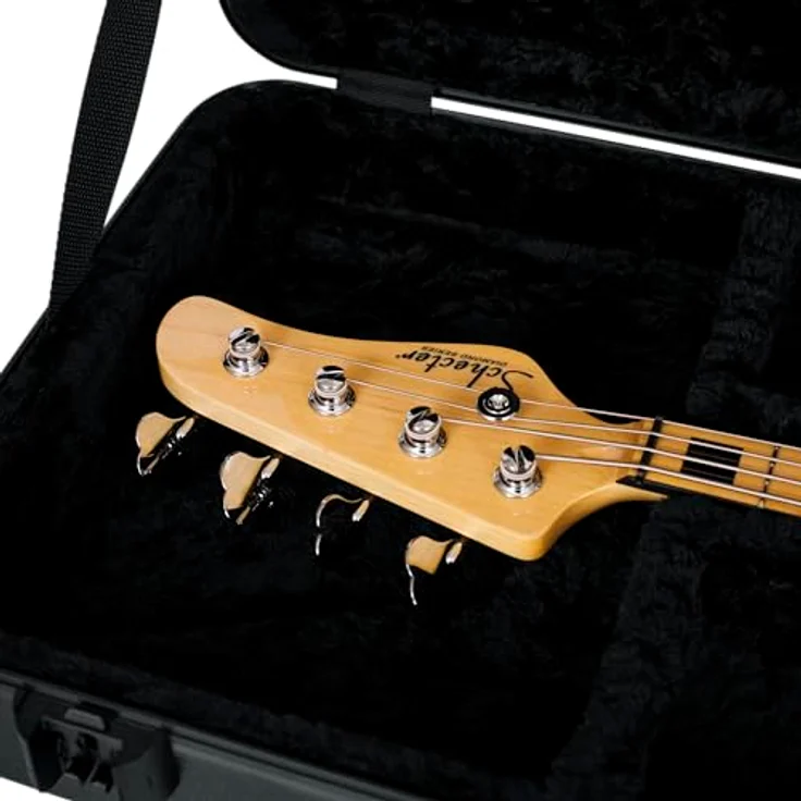 Gator TSA Bass Guitar Case, Koffer für E-Bass mit TSA-zugelassenem Zentralverschluss, schwarz – Bild 15
