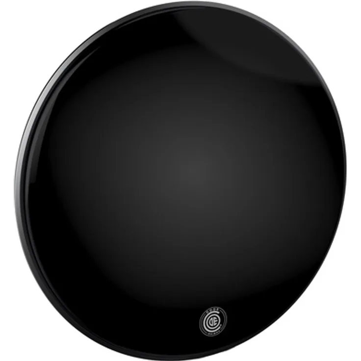 Code 18" Enigma Black Bass Drummings Resonanzfell, einlagig mit Dämpfungsring und Aluminium-Hoops mit Stahlkern, schwarz