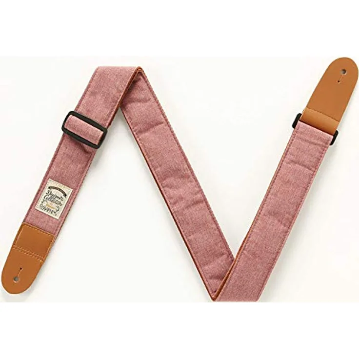 Ibanez DCS50D-RD Designer Strap, Gitarrengurt in Rot mit verstellbarer Länge bis 1700 mm und sicheren Lederenden