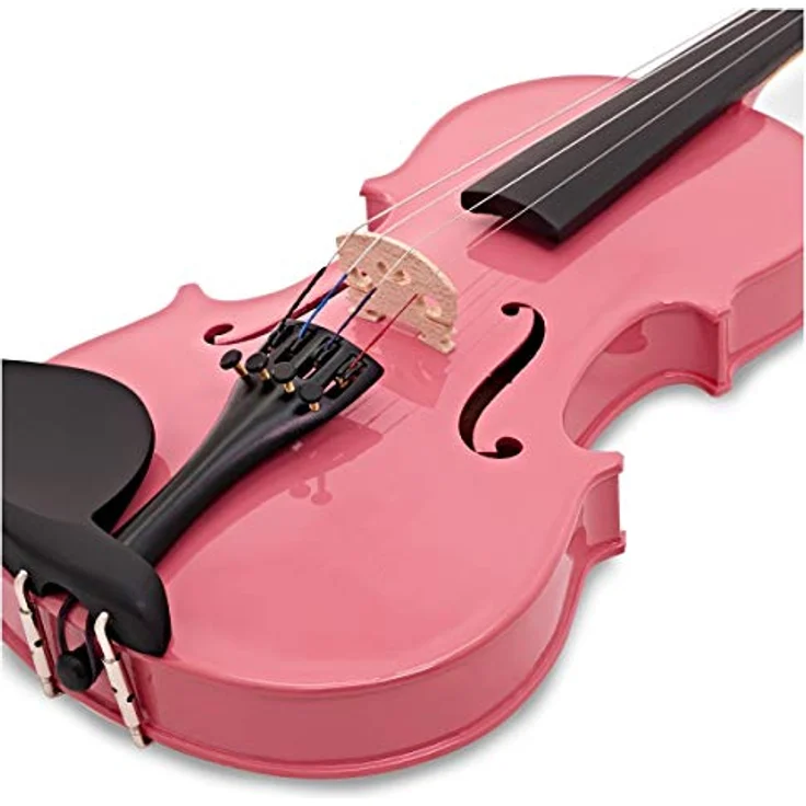 Gear4Music Student Violine 1/2, Rosa, ideal für Anfänger mit hochwertigen Tonhölzern und Hartschalenkoffer – Bild 5